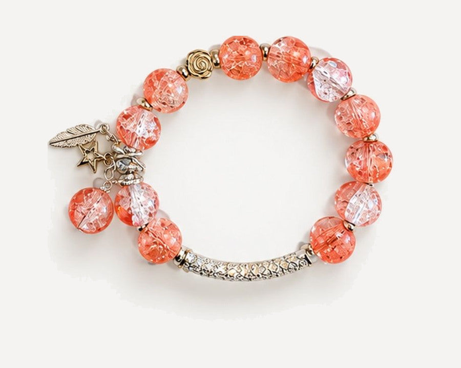 Carmine Compass hand-made crystal bracelet