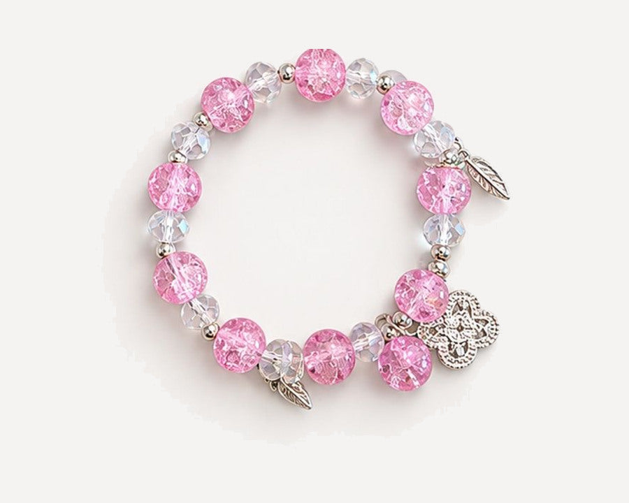 Clover Benediction hand-made crystal bracelet