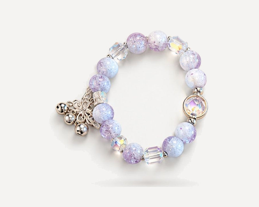 Coral Sonata hand-made crystal bracelet