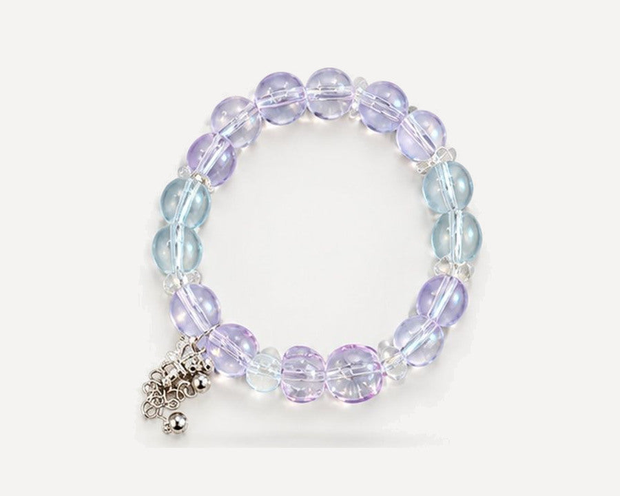 Gilded Peony hand-made crystal bracelet