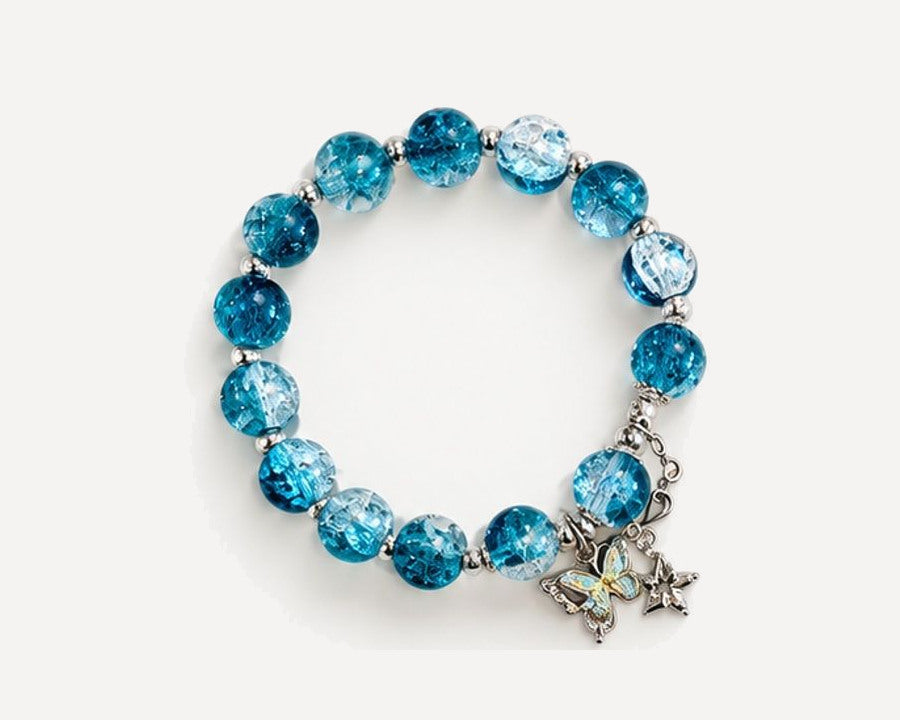 Pale Blue Sanctuary hand-made crystal bracelet