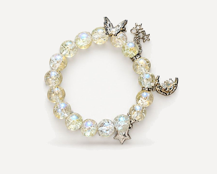 Porcelain Sky hand-made crystal bracelet