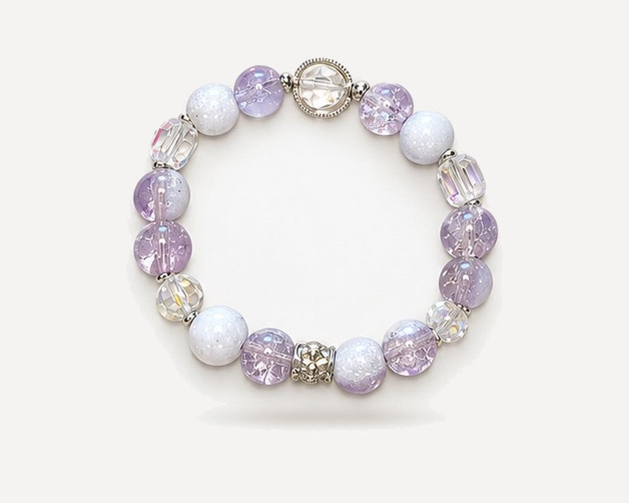Violet Locket hand-made crystal bracelet