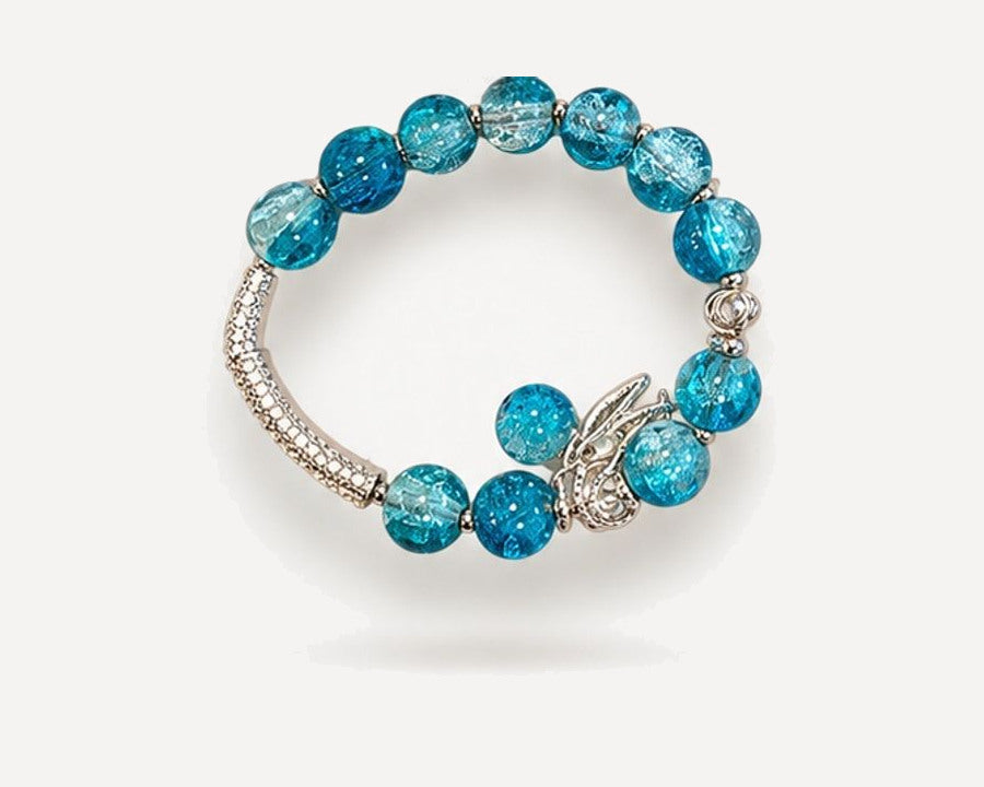 Azure Rhapsody hand-made crystal bracelet