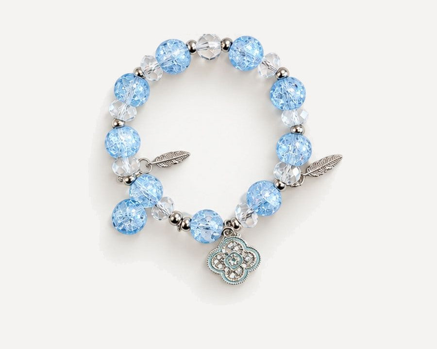 Blue Feather Oath hand-made crystal bracelet