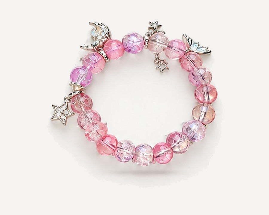 Blue Orchard hand-made crystal bracelet