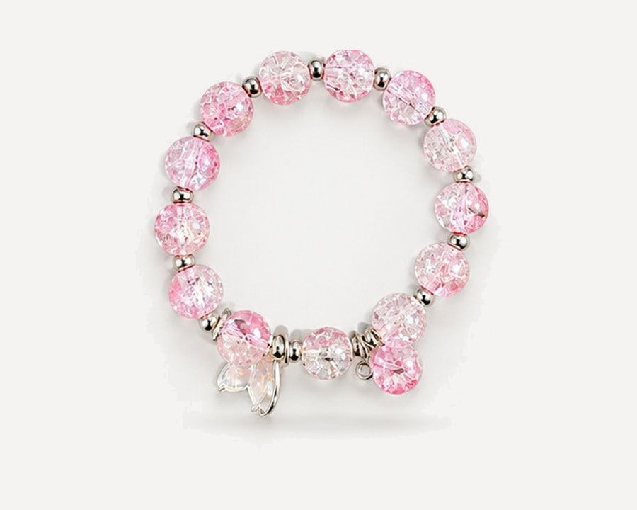 Glasswing Prayer hand-made crystal bracelet