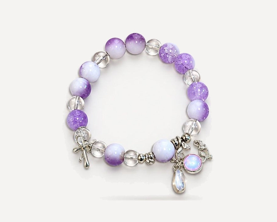 Lilac Halo hand-made crystal bracelet