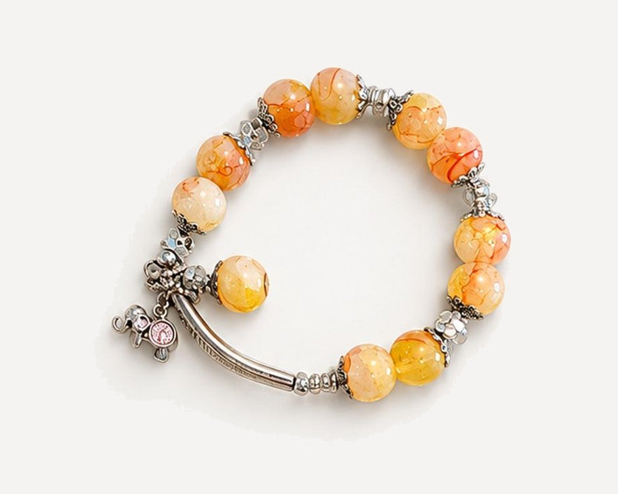 Rose Celestine hand-made crystal bracelet