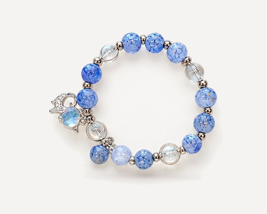 Rosette Nocturne hand-made crystal bracelet