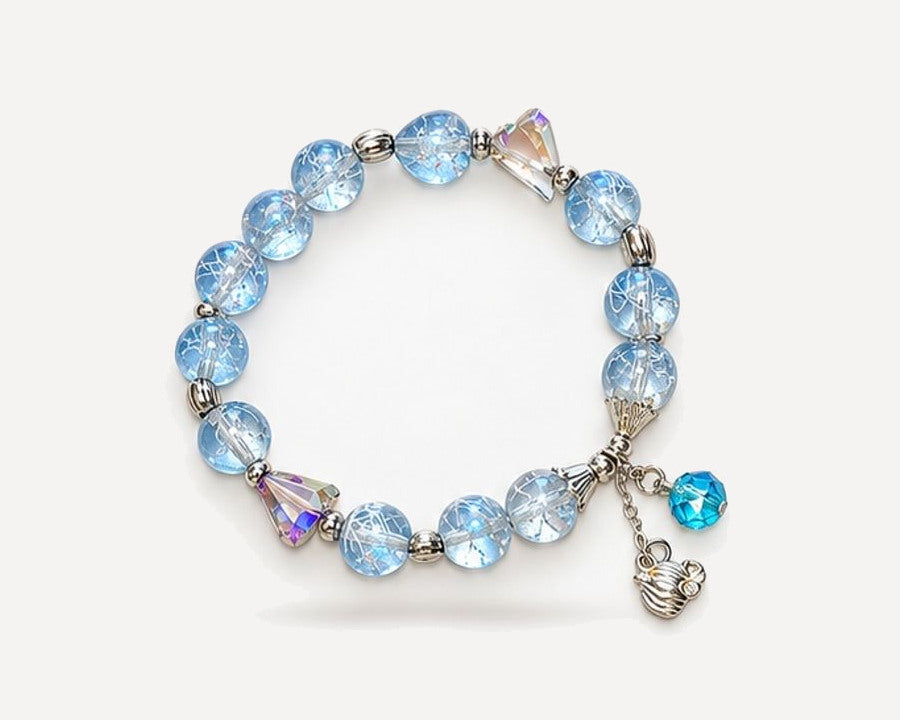 Silver Thistle hand-made crystal bracelet